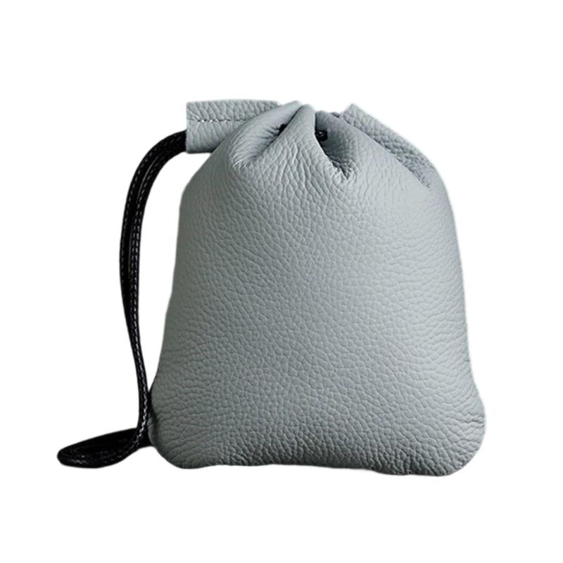 Genuine Leather Jewelry Pouch Soft Protective Bag For Necklaces Earrings Gift Packaging Customizable Size Color
