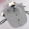 Women's Trendy Houndstooth Peter Pan Fake Collar Shirt