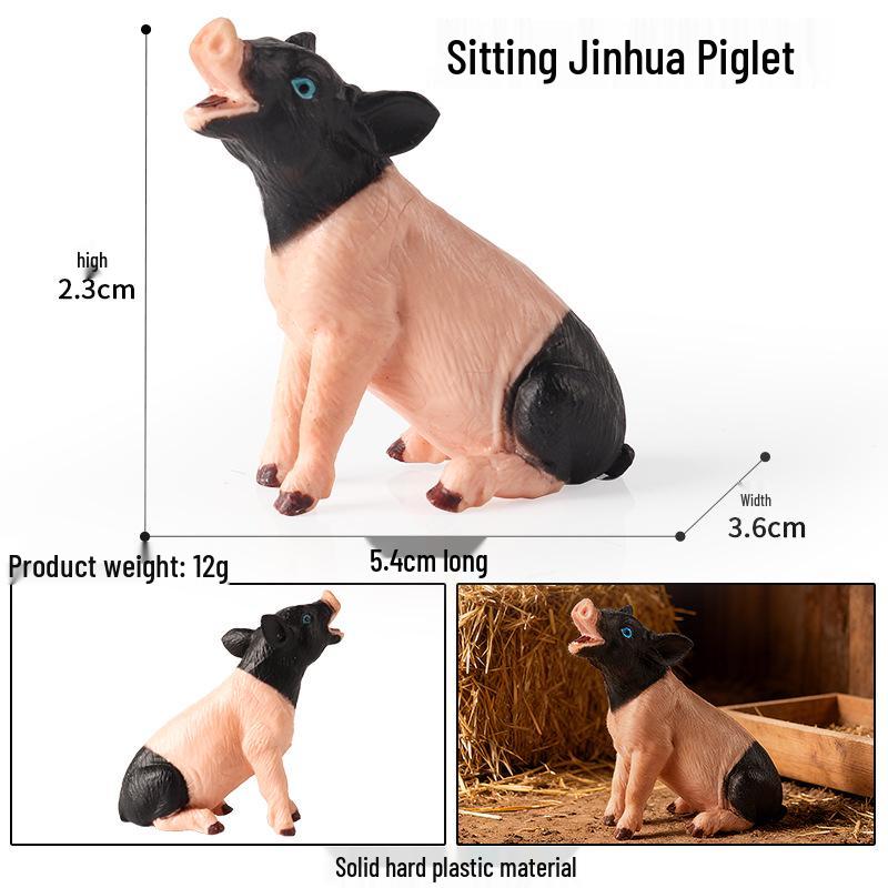 Farm Animal Simulation Toy Set: Chicken, Duck, Goose, Boar, Horse, Cow - Educational Gift for Children, Cognitive Ornament