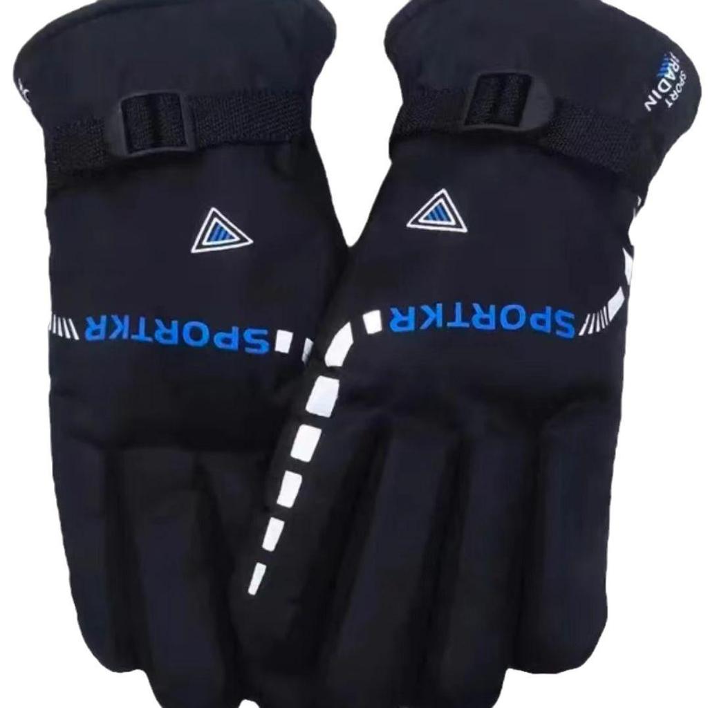 Elektrisch beheizbare Winter-Motorrad- und Skihandschuhe für Herren mit Samtfutter