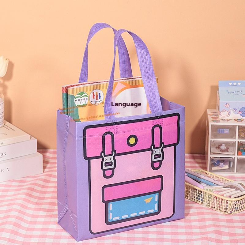 5Pcs Children'S Birthday Gifts Bag Cartoon Nonwoven/Plastic Snack Candy Lunch Handbag For Kids Gift Bag