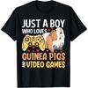 Just A Boy Who Loves Guinea Pigs And Video Games T-Shirt