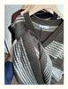 Xiao Wang's Winter Korean Style Plus Size V-Neck Striped Sweater Vest