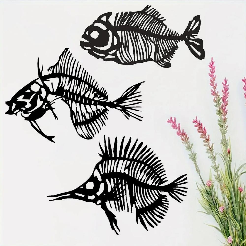 

Настенное украшение из металла Fish Blossom - Декор для домашнего интерьера. Железный силуэт и поделки из железа для украшения гостиной, кабинета. светло-серый