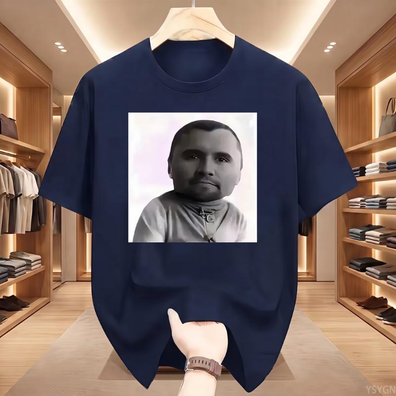 Maglietta Grafica Divertente Charlie Kirk Baby Face Meme Unisex Moda Unisex T-shirt Classica a Maniche Corte Stile Street Harajuku