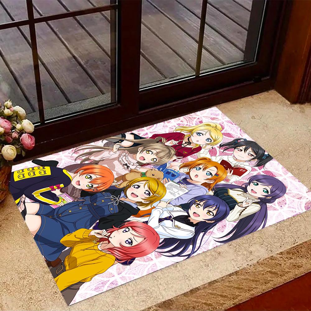 Girl Power Celebration Floor Mat Suitable for Outdoor Dining Room Kitchen Playrooms Anti-slip Rug Anime Office Decor Gift for Festivals
