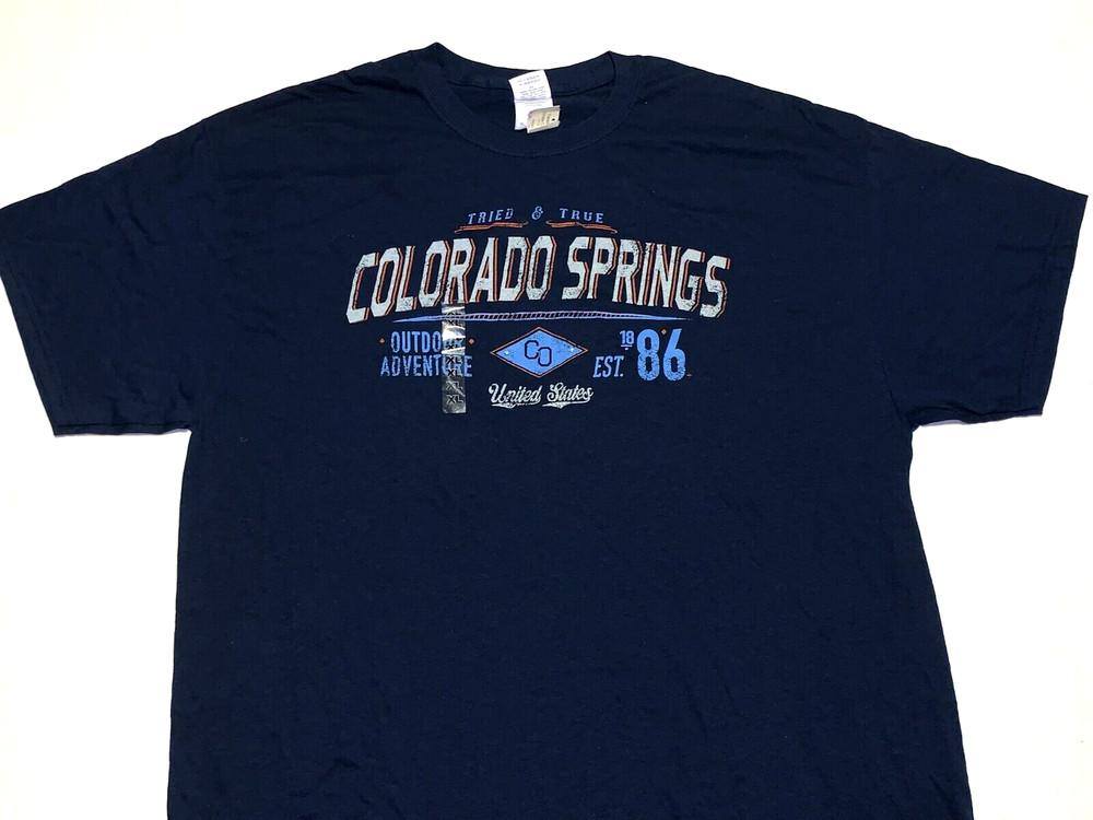 Vintage Colorado Springs Colorado Est. 1886 Outdoor Adventure T-Shirt New! XL Unisex T-Shirt S