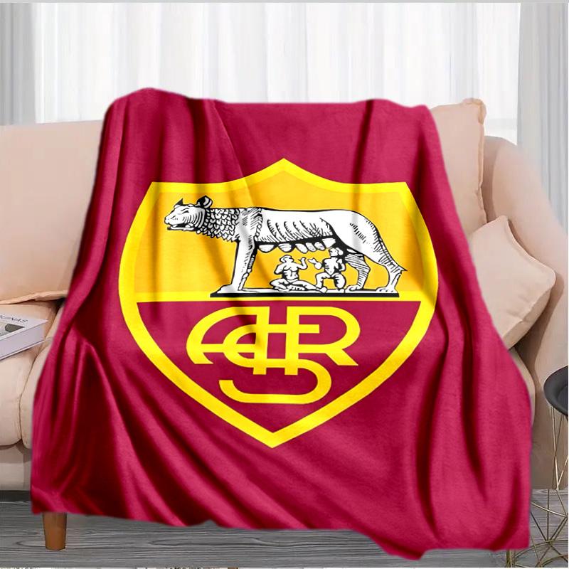 Rome Wolf Football club Printed Throws Blanket Soft Flannel Blankets for Couch Bed Gifts for Men Women Picnic blanket Christmas gifts