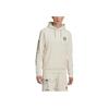 Adidas Originals Trefoil Solid Logo Print Hoodie Long Sleeve Sweatshirt Men Tops White HL9236