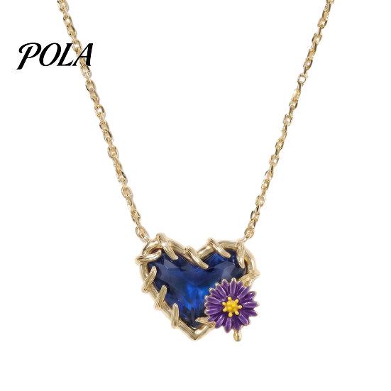 Elegant Birth Flower Jewelry Birthstone Heart Necklace, Stone And Pendant Jan To Stylish Lightweight Dec Floral Birthday Gift for Mom Wife Girlfriend