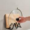 Kitchen Cutting Board Holder Rack Solid Pot Lid Cover Stand Adhesive Storage Rack Pan Cover Organizer Racks Sponge Plate Holders