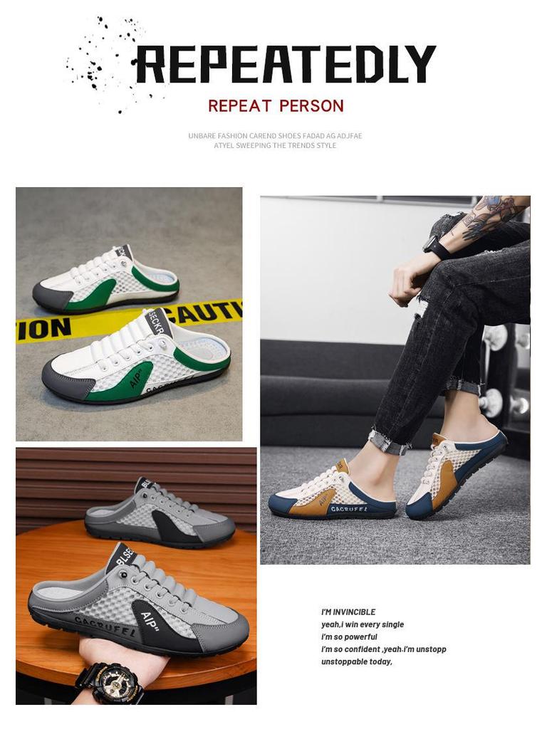 Summer Men's Lightweight Breathable Mesh Slip-On Casual Shoes