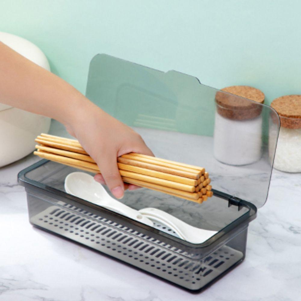 Portable Spoon Fork Tray Cutlery Storage Box Tableware Organizer Cosmetic Make-up Brush Holder