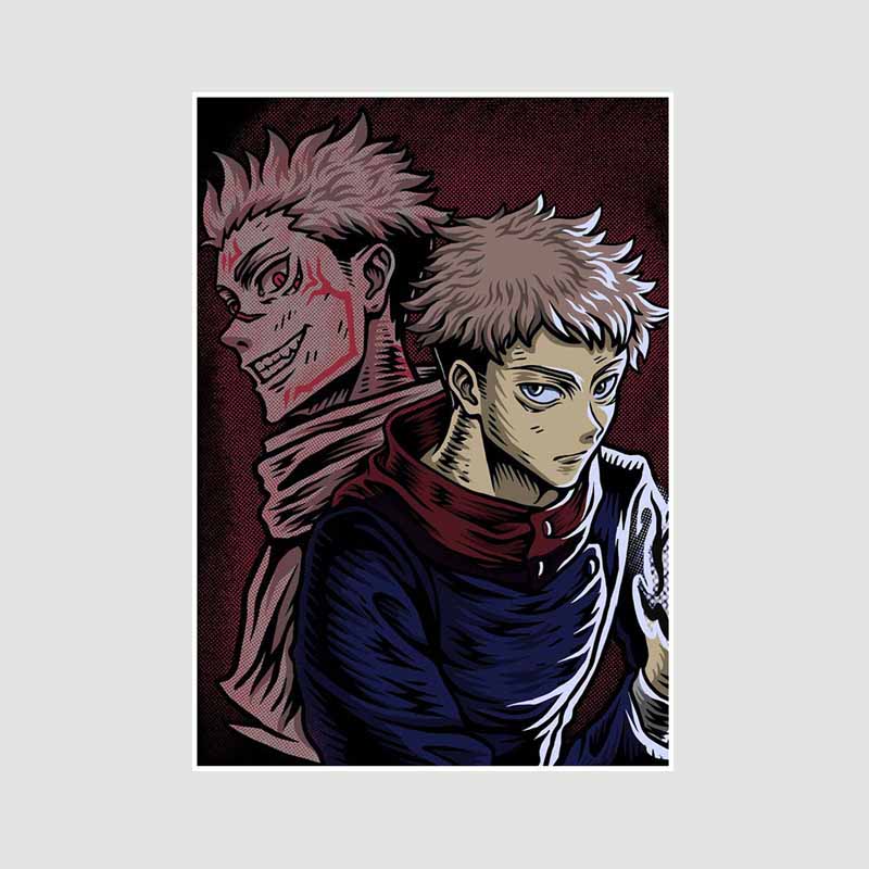 Anime Jujutsu Kaisen Posters Aesthetic White Paper Satoru Gojo Nobara Kugisaki Poster Wall Art Painting Study Home Decor Room Bar Decoration Pictures