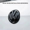 VW 2pcs ABS Car Front Grill Emblem Rear Trunk Badge Logo for Volkswagen VW Golf 5 6 7 7.5 8 MK5 MK6 MK7 MK8 Polo Scirocco Sticker