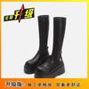 European and American style autumn new women's shoes but knee women's thick-soled heightening boots Spice girl elastic thin boots
