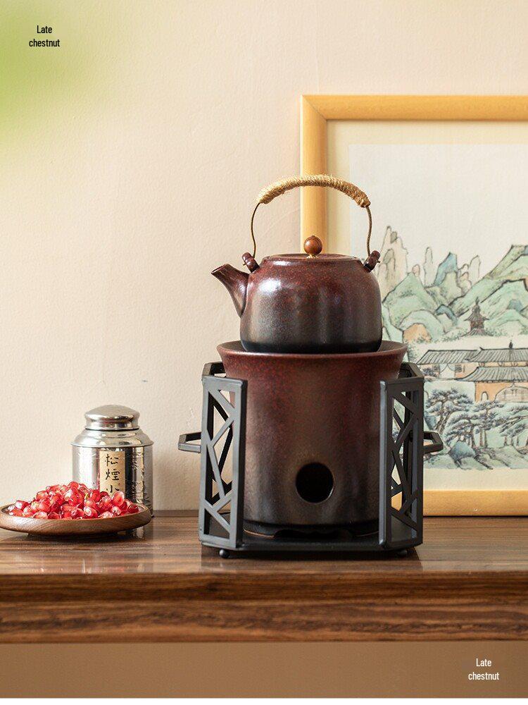 Retro Charcoal Stove Iron Rack: Portable, Wind-Resistant, Heat Insulation Stand