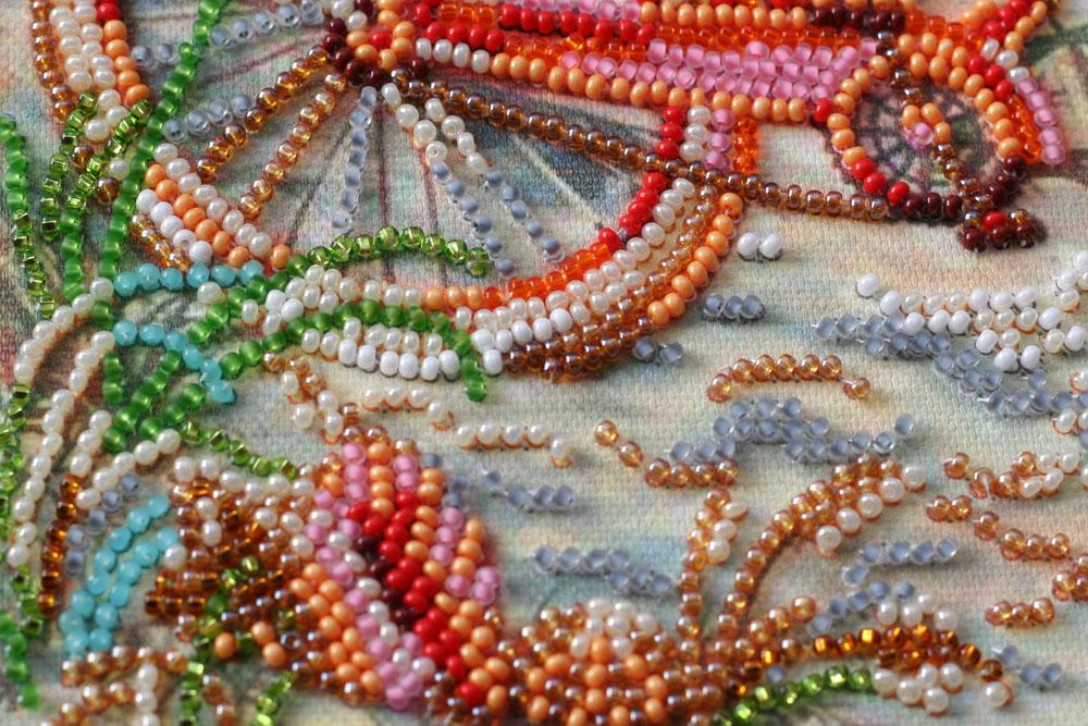 Набор-миди для вышивки бисером на натуральном художественном холсте Абрис Арт Морская тематика