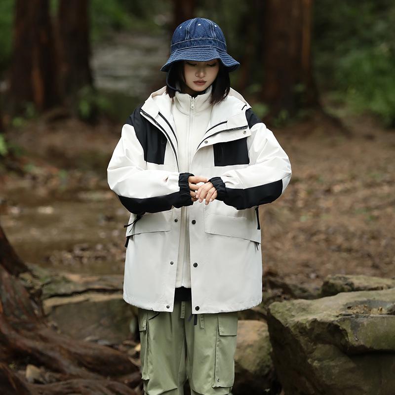 

Куртка Mountain Series Colorblock Три-в-одном Ветрозащитная и Водонепроницаемая Double Extra Large