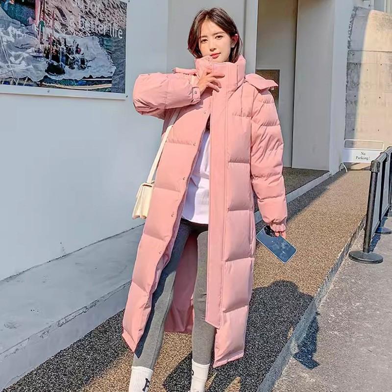 Womens Long Down Coat 2026 Winter Casual Warm Loose Fit White Duck Jacket Couples