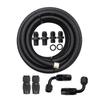 Black Nylon Braided Hose Kit for 4L60E & 4L65E AN6 Automatic Transmission Coolers Lines Car Fuels System Parts