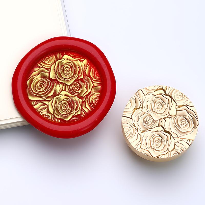 Retro Lacquer Seal Head Brass Three-dimensional Embossed for Envelope Wedding Invitation Wax Seal Decoration