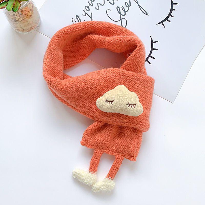 Children's Autumn Winter Cartoon Scarf - Windproof, Super Cute, Fashionable Korean Style Neck Warmer for Boys and Girls