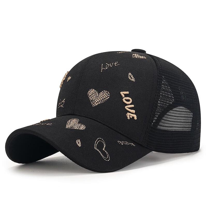 ZHENYUEQI Women s 3D LOVE Gold Thread Baseball Cap Adjustable
