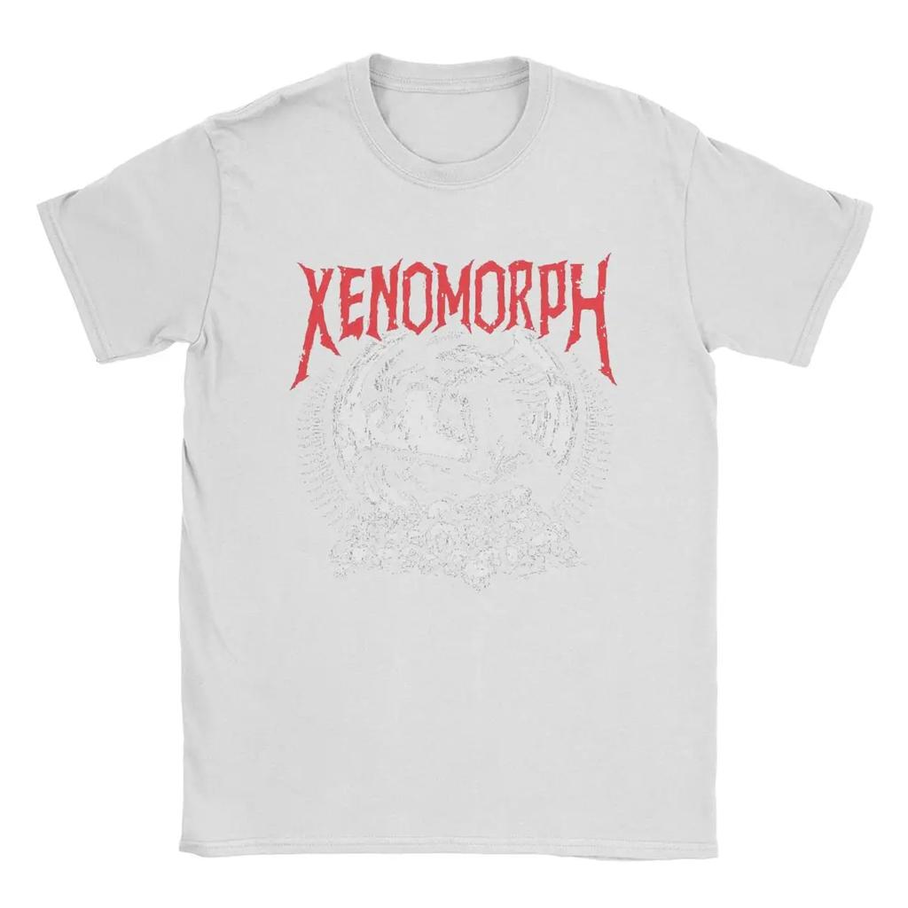 Herren T-Shirt Death Metal Xenomorph Alien Film Fantastisch 100% Baumwolle T-Shirt Kurzarm T-Shirt Rundhals Kleidung Sommer