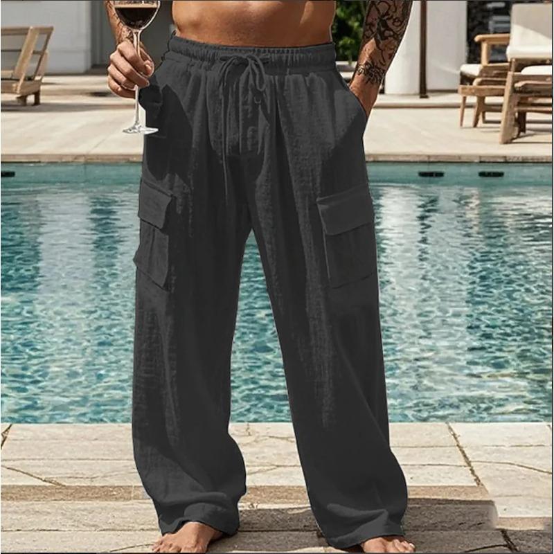 

2025 Осень и Зима Новая Мода Карман Свободные Повседневные Трендовые Широкие Брюки S чёрный