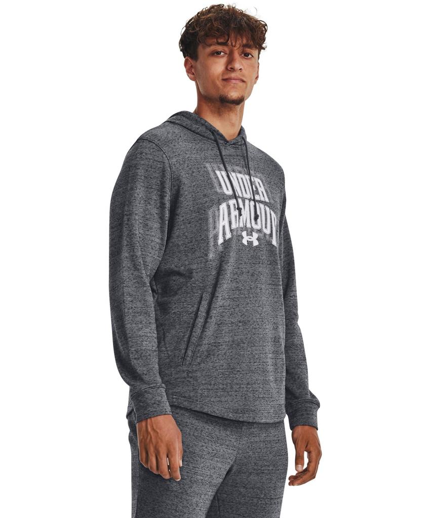 UA Rival Terry Graphic HD Pitch Gray Full Heather White SM [Under Armour]