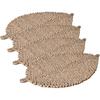 Hand Woven Place Mats Set Shape Boho Wicker Table Place Mats for Dinning Table,Home,Wedding (S:9.5x6.3”)