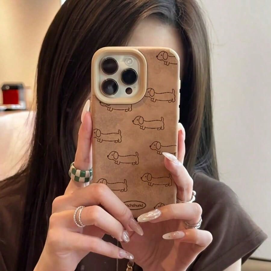 This Dachshund Pattern Phone Case for iPhone 17 to 11 Pro Max Plus Best Gift Choice