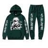 Completo felpa con cappuccio invernale da uomo con stampa Gojo Satoru di Jujutsu Kaisen Tuta casual spessa streetwear