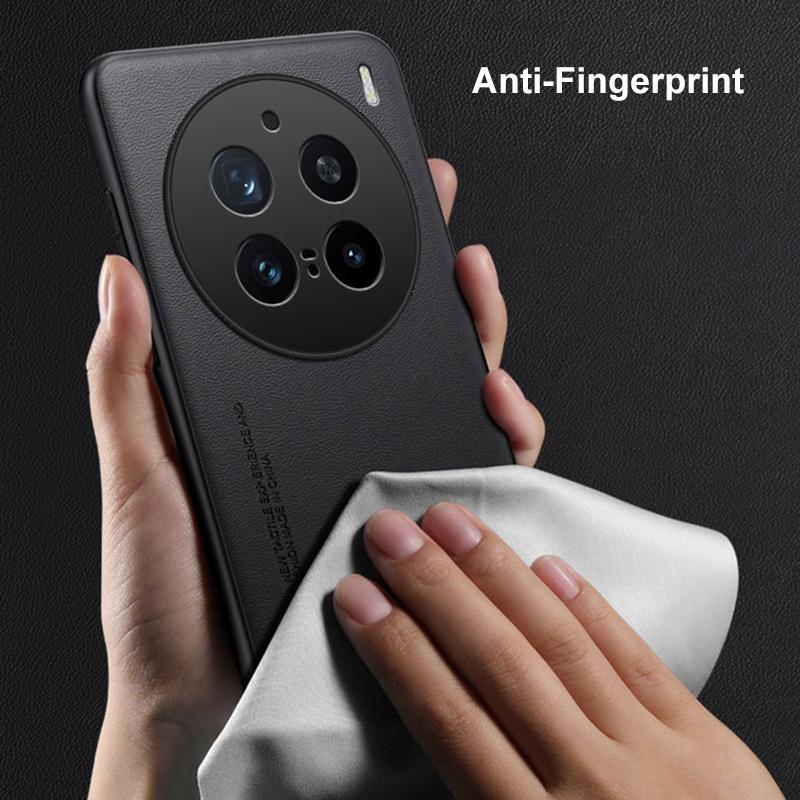 Luxury PU Leather Case For Vivo X200 Pro Back Cover Matte Silicone Shockproof Full Protection Phone Case For Vivo X200Pro 5G