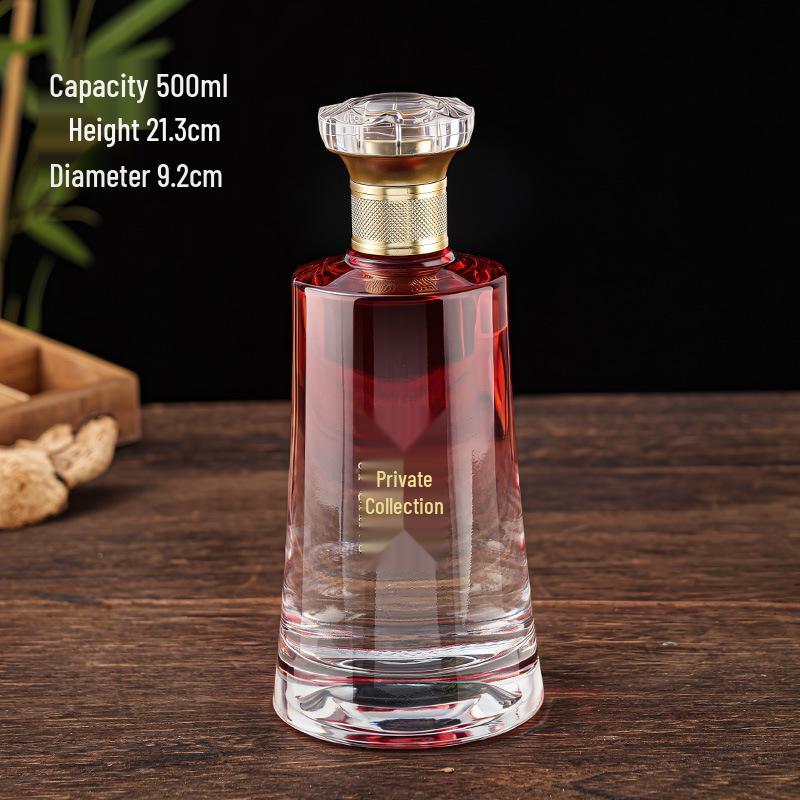 500ml Original Pulp Glass Baijiu Bottle Set - Thickened, Sealed, Empty for Collection