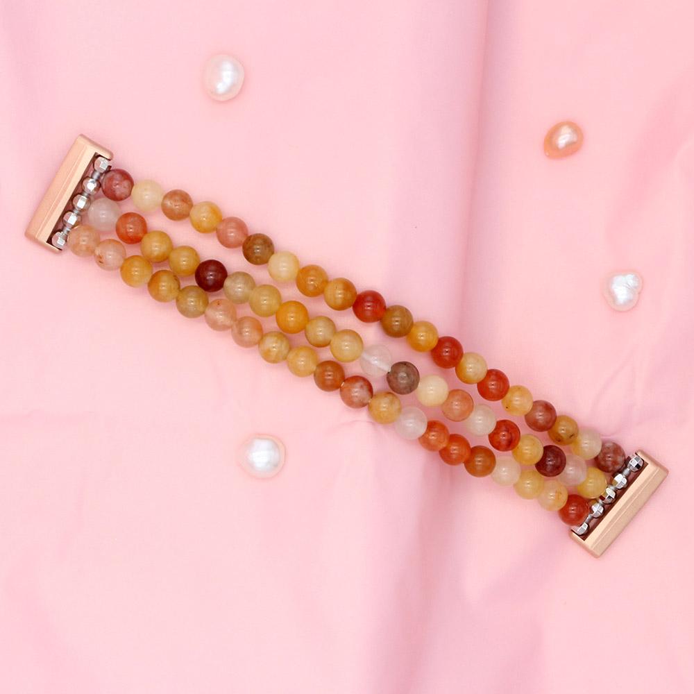 

Классический 20 мм браслет с бусинами для женщин Samsung Galaxy Watch 7/4 Band/Watch 5 Pro Band/Watch 6 Classic/ Active 2 эластичный смарт-браслет 20mm