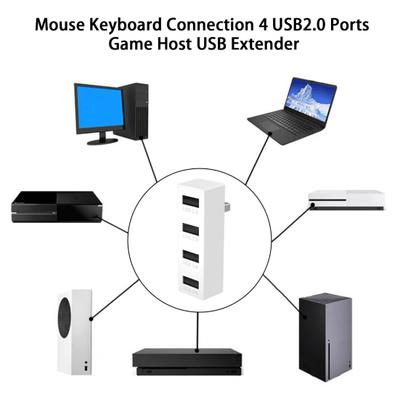 Praktische stabile Ausgabeschnittstellenerweiterung Einfache Bedienung 4 USB2.0-Ports Erweiterung USB-Dockingständer für Xbox Series S Extender