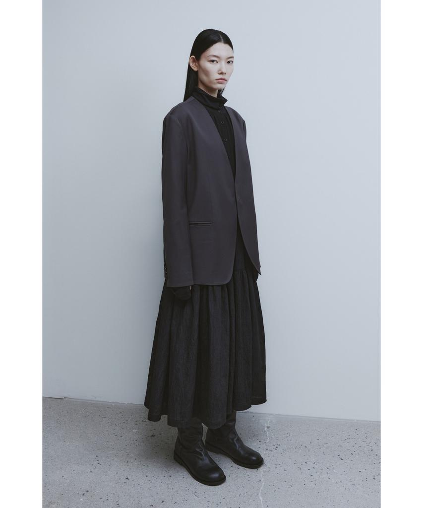 Youth Shirring Pullover Dress - Black