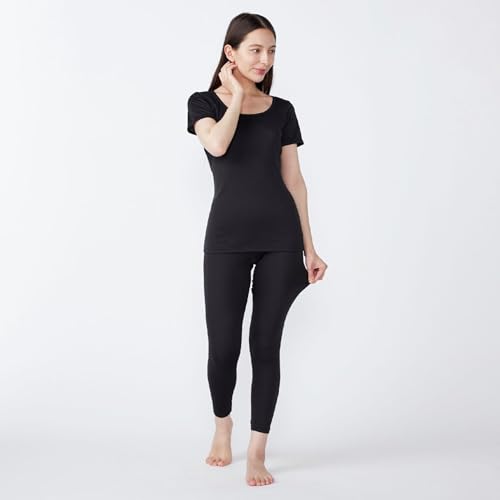 Mizuno Premier Hot Innerwear Breath Thermo Thin Heat-Generating Long Tights for Daily Wear, Women's, Black, Size S (C2JBC812)