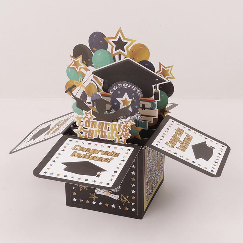 

Graduation Pop Up Card Envelope Congrats Grad Card 3D Card For High School College University Graduates Season Party Decoration