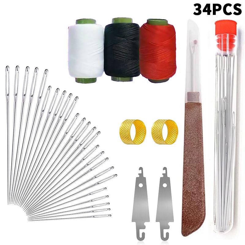 Enhanced Stitching Needle Set, 2025 High-Quality Steel, Big Eye for Easy Threading, Contains 31/34/36 Needles