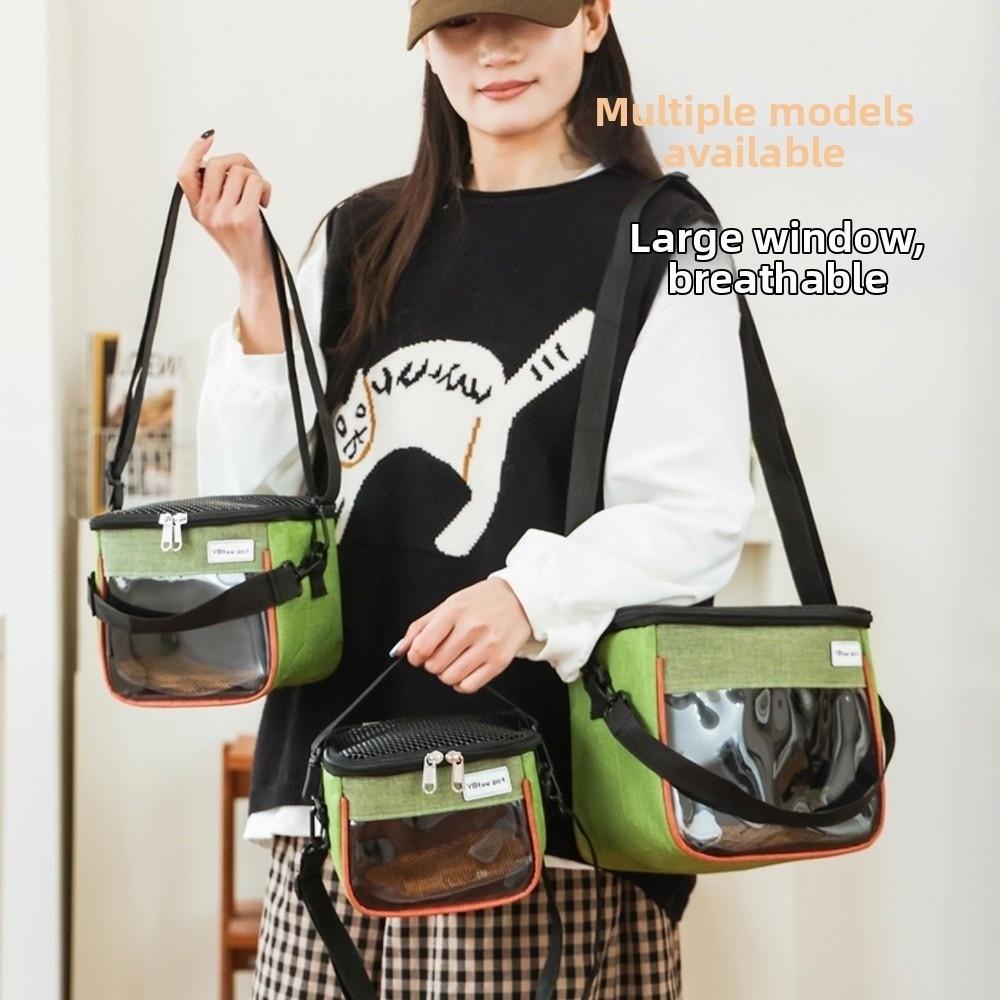 Clear Window Pet  Carrier Bag Breathable Small Pet Carrier Hamster Carry Bag  Outdoor Use