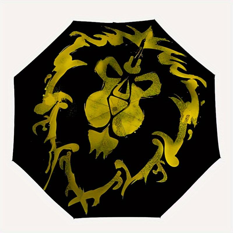 

Warcraft Automatic Open/Close Cute Umbrella, Portable 3-Fold Compact Umbrella for Men & Women, Perfect Gift for Birthday, Christmas Ideal fo