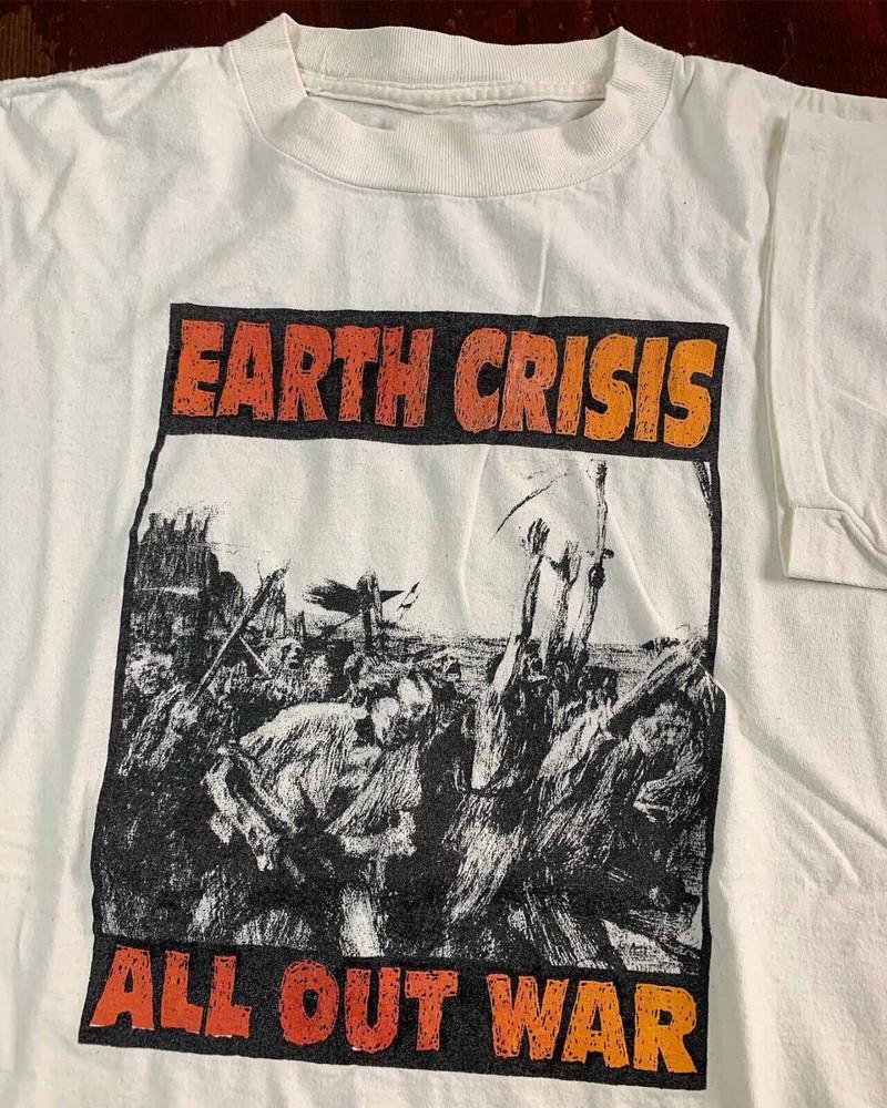 

EARTH CRISIS All Out War Band Short Tee Cotton Shirt All Size SB227 Unisex T-Shirt XXXXL
