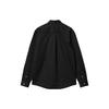 Carhartt WIP Однотонная рубашка с вышивкой логотипа, однобортная, с длинным рукавом, мужская, темно-серая I023339K02XX