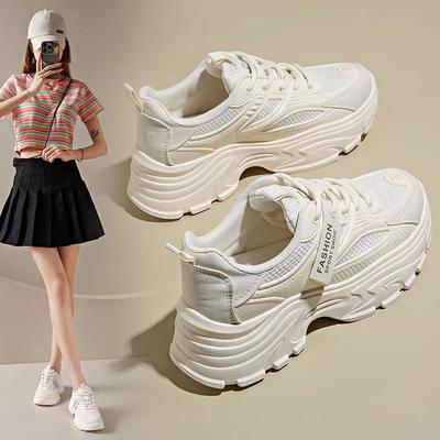 Tênis de Plataforma Dad Shoes Feminino Aumentador de Altura Ins Trendy Novo Outono Malha Respirável Casual