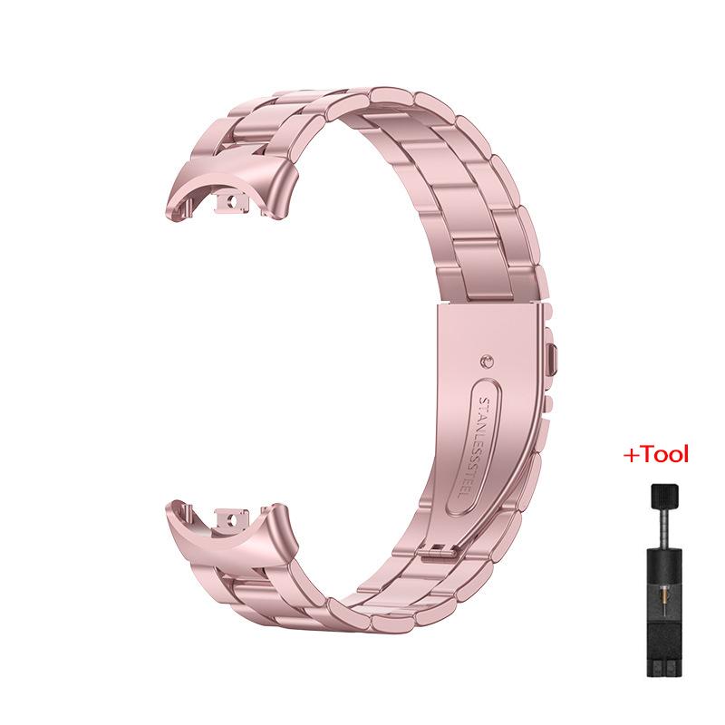 Metal Band For Xiaomi Mi Band 9 10 Watchband Stainless Steel Slim Business Strap For Xiaomi Band 8 Sport Bracelet Accessories
