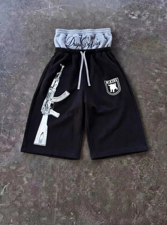 Unisex Doppelbund Gestickte Bedruckte Gerade Bein Jogginghose Street Hip Hop Stil Kordelzug Lässige Sporthosen Paar Locker Sitzende Schweißhosen