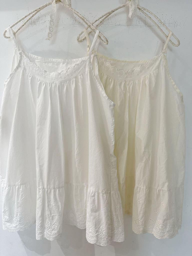 Neues Koreanisches Damen Baumwoll-Stickerei Lagen-Camisole-Weste - Frühling/Sommer Japanischer Stil Lockerer Schnitt.